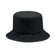 Vue Bob chapeau en paille de papier - Bilgola+ de couleur noir| Krokrodeal