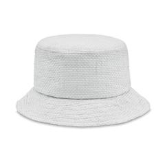 Vue Bob chapeau en paille de papier - Bilgola+ de couleur blanc| Krokrodeal