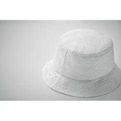 Vue Bob chapeau en paille de papier - Bilgola+ de couleur blanc| Krokrodeal