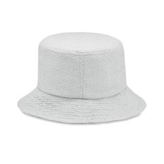 Vue Bob chapeau en paille de papier - Bilgola+ de couleur blanc| Krokrodeal