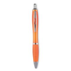 Vue Stylo bille à l'encre bleue. - Riocolour de couleur orange| Krokrodeal