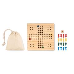 Vue Solitaire en bois - Ludo de couleur marron| Krokrodeal