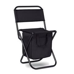 Vue Chaise pliable / glacière - Sit & drink de couleur noir| Krokrodeal