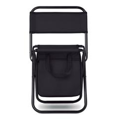 Vue Chaise pliable / glacière - Sit & drink de couleur noir| Krokrodeal