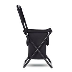 Vue Chaise pliable / glacière - Sit & drink de couleur noir| Krokrodeal