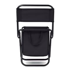 Vue Chaise pliable / glacière - Sit & drink de couleur noir| Krokrodeal
