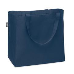 Vue Grand sac shopping en RPET - Fama de couleur bleu| Krokrodeal