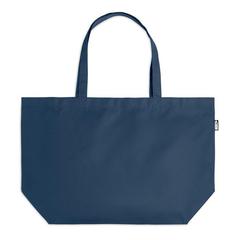 Vue Grand sac shopping en RPET - Fama de couleur bleu| Krokrodeal