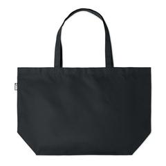 Vue Grand sac shopping en RPET - Fama de couleur noir| Krokrodeal