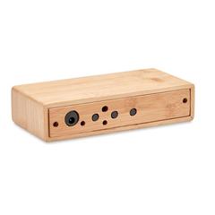 Vue Chargeur sans fil en bambou - Moro de couleur marron| Krokrodeal