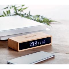 Vue Chargeur sans fil en bambou - Moro de couleur marron| Krokrodeal