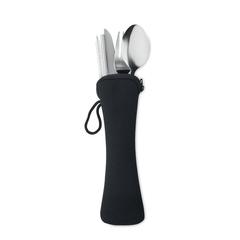Vue Couverts en acier inoxydable - 5 service de couleur noir| Krokrodeal