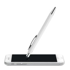 Vue Stylo & stylet antibactérien - Blanquito clean de couleur blanc| Krokrodeal