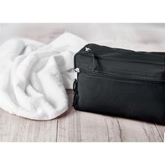 Vue Trousse de toilette en RPET - Better & smart de couleur noir| Krokrodeal