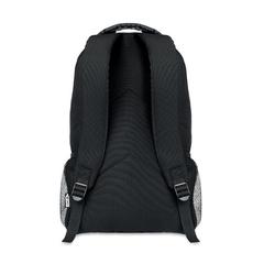 Vue Sac à dos en RPET - Monte lomo de couleur noir| Krokrodeal