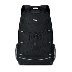 Vue Sac à dos en RPET - Monte lomo de couleur noir| Krokrodeal
