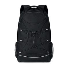 Vue Sac à dos en RPET - Monte lomo de couleur noir| Krokrodeal