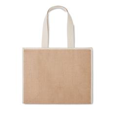 Vue Sac shopping en toile et jute - Campo de geli de couleur marron| Krokrodeal