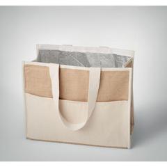Vue Sac shopping en toile et jute - Campo de geli de couleur marron| Krokrodeal