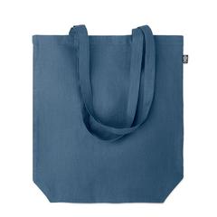 Vue Sac shopping en chanvre - Naima tote de couleur bleu| Krokrodeal