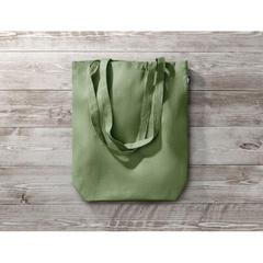Vue Sac shopping en chanvre - Naima tote de couleur vert| Krokrodeal