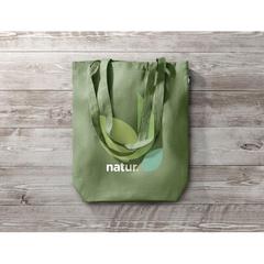 Vue Sac shopping en chanvre - Naima tote de couleur vert| Krokrodeal