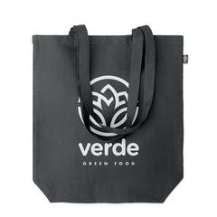 Vue Sac shopping en chanvre - Naima tote de couleur noir| Krokrodeal