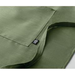Vue Tablier de cuisine en chanvre - Naima apron de couleur vert| Krokrodeal
