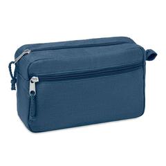 Vue Trousse de toilette en chanvre - Naima cosmetic de couleur bleu| Krokrodeal