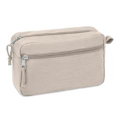 Vue Trousse de toilette en chanvre - Naima cosmetic de couleur marron| Krokrodeal