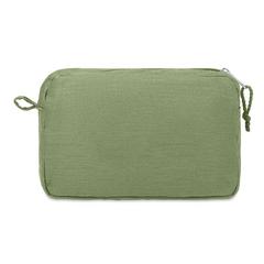 Vue Trousse de toilette en chanvre - Naima cosmetic de couleur vert| Krokrodeal