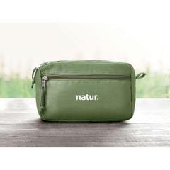 Vue Trousse de toilette en chanvre - Naima cosmetic de couleur vert| Krokrodeal