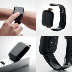 Vue Bracelet de santé 4.0 - Sposta watch de couleur noir| Krokrodeal