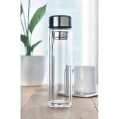 Vue Bouteille verre double paroi - Pole glass de couleur blanc| Krokrodeal