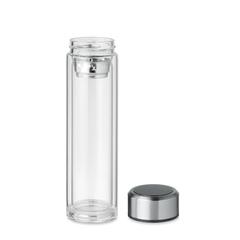 Vue Bouteille verre double paroi - Pole glass de couleur blanc| Krokrodeal