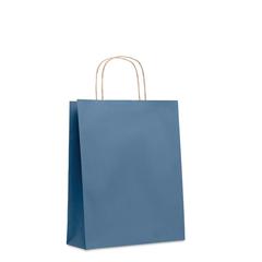 Vue Sac en papier moyen format - Paper tone m de couleur bleu| Krokrodeal