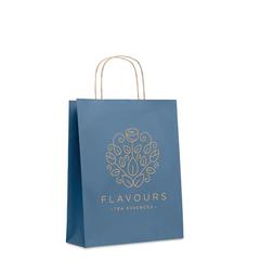 Vue Sac en papier moyen format - Paper tone m de couleur bleu| Krokrodeal