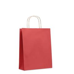 Vue Sac en papier moyen format - Paper tone m de couleur rouge| Krokrodeal