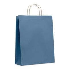 Vue Sac en papier grand format - Paper tone l de couleur bleu| Krokrodeal