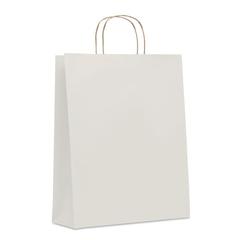 Vue Sac en papier grand format - Paper tone l de couleur blanc| Krokrodeal