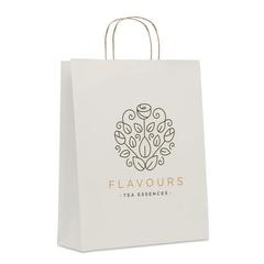 Vue Sac en papier grand format - Paper tone l de couleur blanc| Krokrodeal
