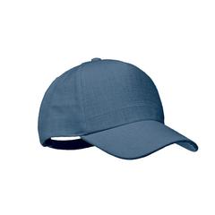 Vue Casquette baseball en chanvre - Naima cap de couleur bleu| Krokrodeal