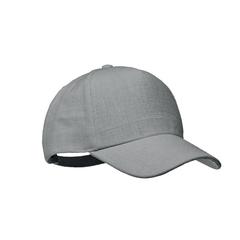 Vue Casquette baseball en chanvre - Naima cap de couleur gris| Krokrodeal