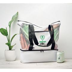 Vue Sac shopping & plage en RPET - Malla de couleur blanc| Krokrodeal