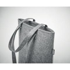 Vue Sac shopping en feutre RPET - Taslo de couleur gris| Krokrodeal