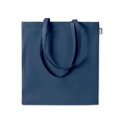 Vue Sac shopping en RPET laminé - Tote de couleur bleu| Krokrodeal