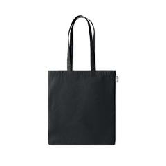Vue Sac shopping en RPET laminé - Tote de couleur noir| Krokrodeal