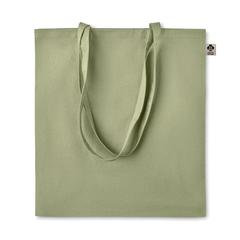 Vue Sac shopping en coton organique - Zimde colour de couleur vert| Krokrodeal