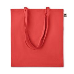 Vue Sac shopping en coton organique - Zimde colour de couleur rouge| Krokrodeal
