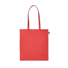 Vue Sac shopping en coton organique - Zimde colour de couleur rouge| Krokrodeal